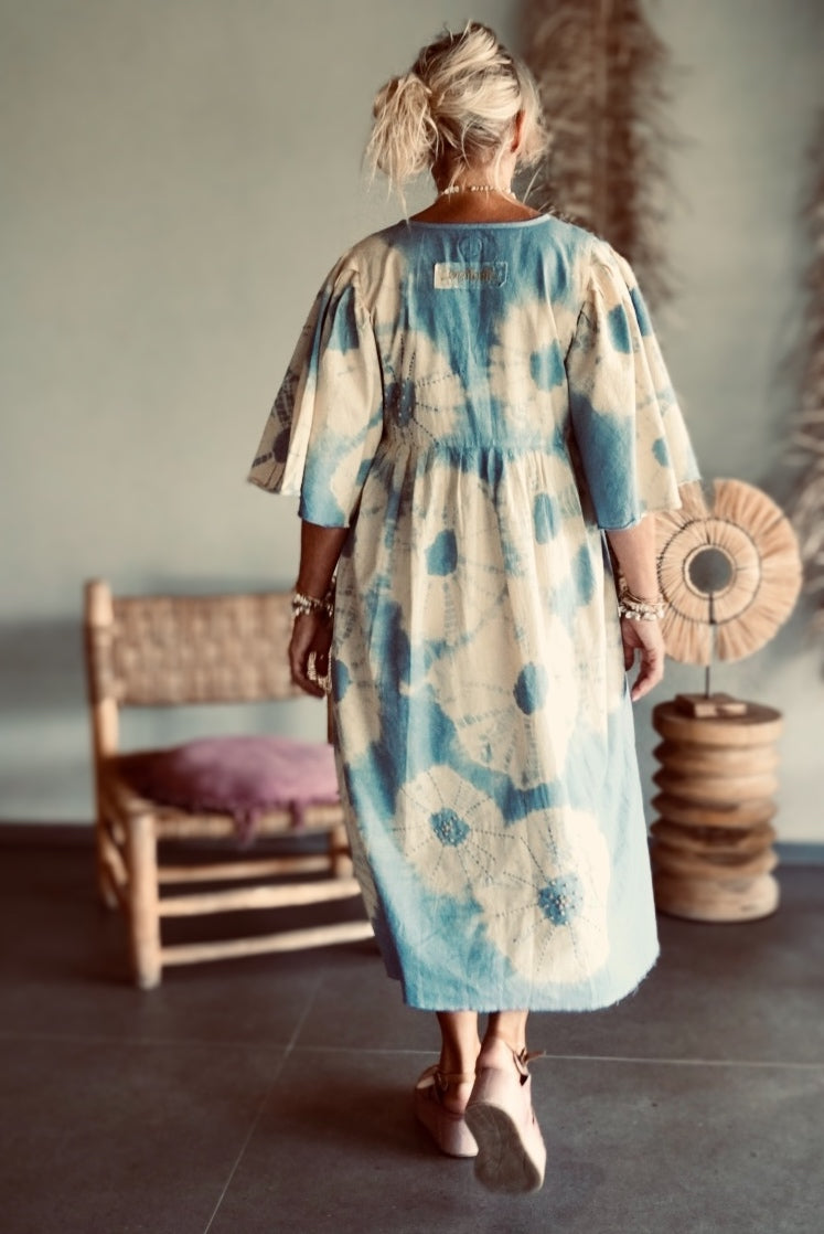 MAGDA COTTON MIDI DRESS BLUE