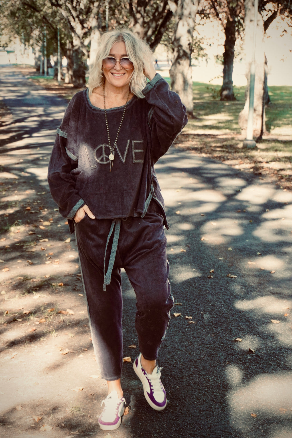 NALA TERRY PANT CHARCOAL