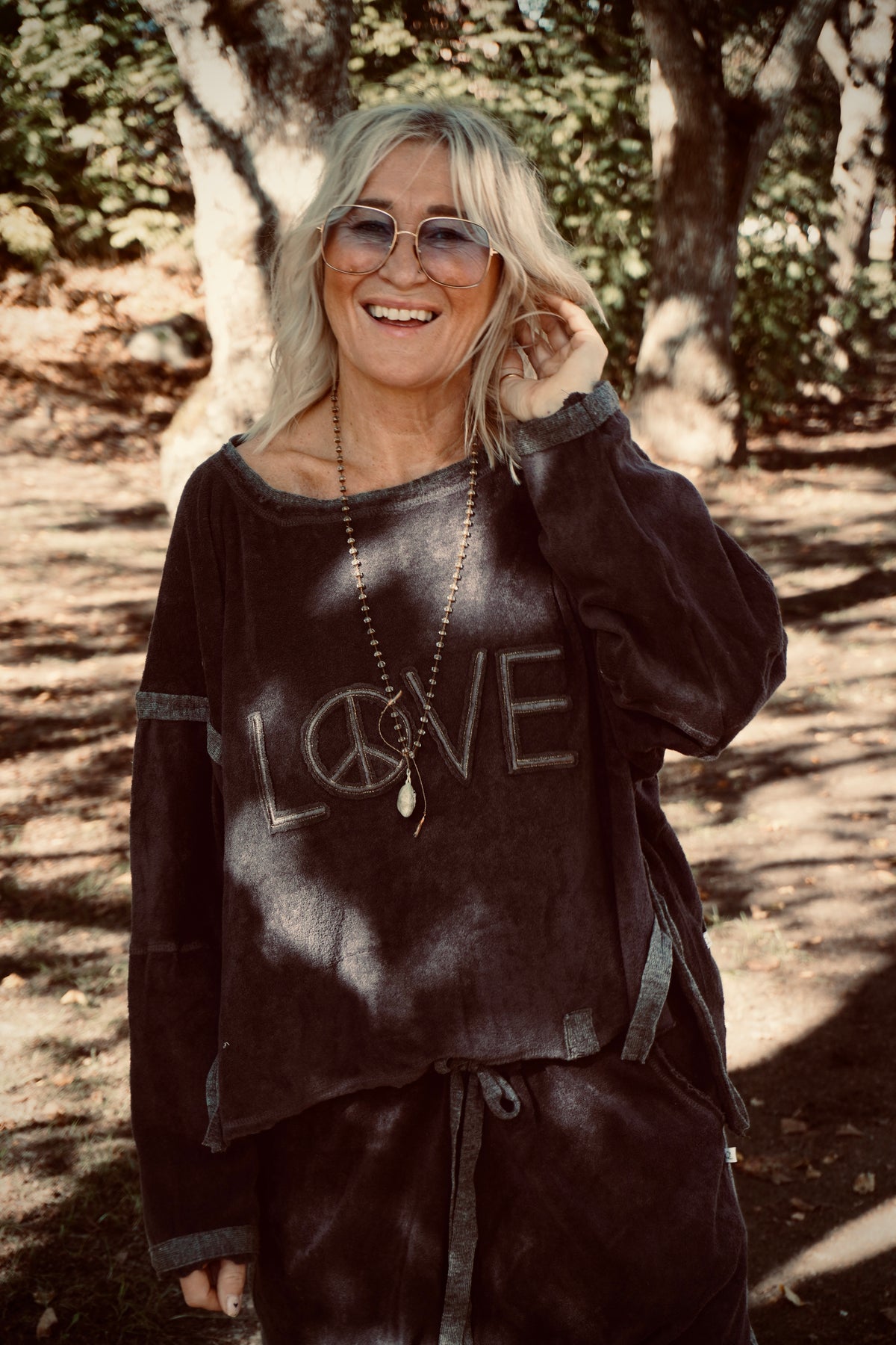 NALA TERRY TOP CHARCOAL