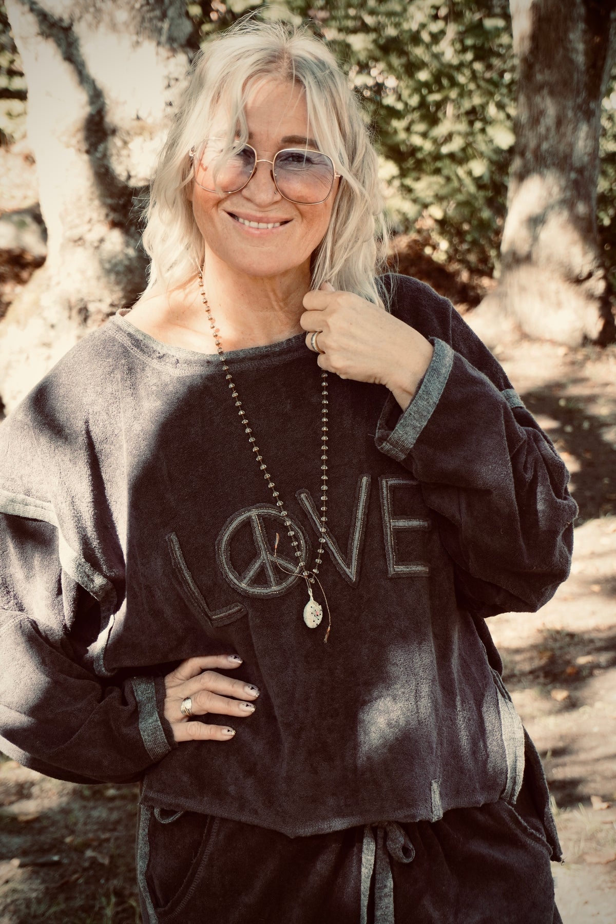 NALA TERRY TOP CHARCOAL