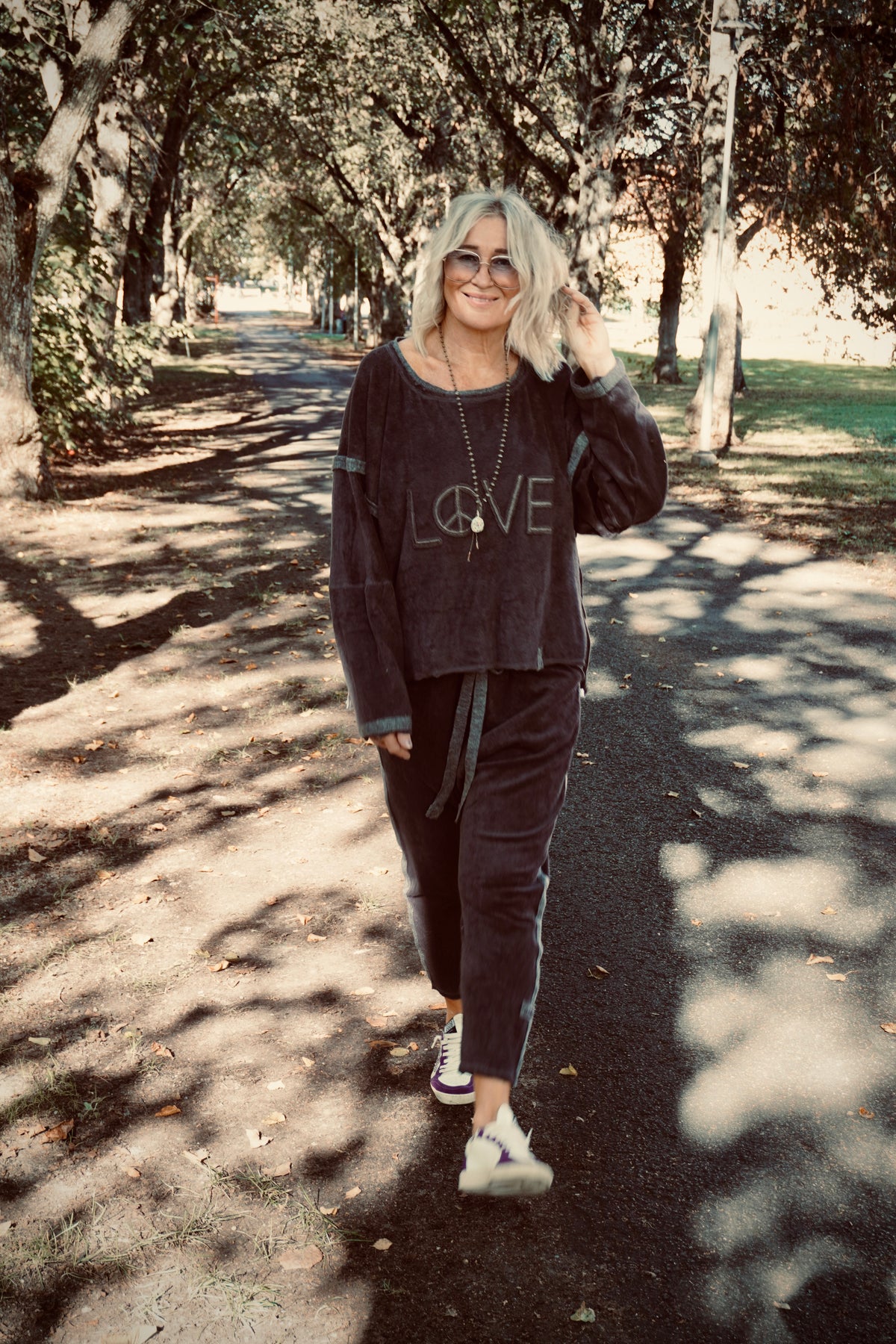 NALA TERRY TOP CHARCOAL