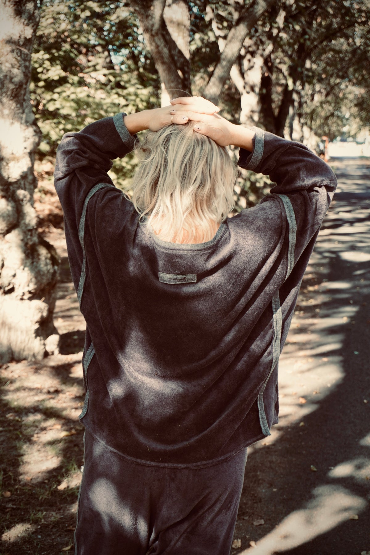 NALA TERRY TOP CHARCOAL
