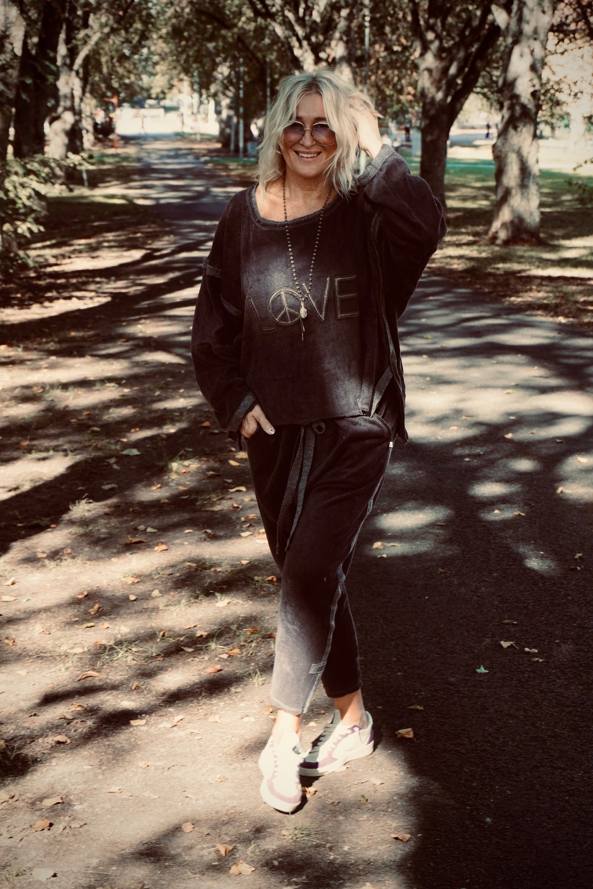 NALA TERRY PANT CHARCOAL