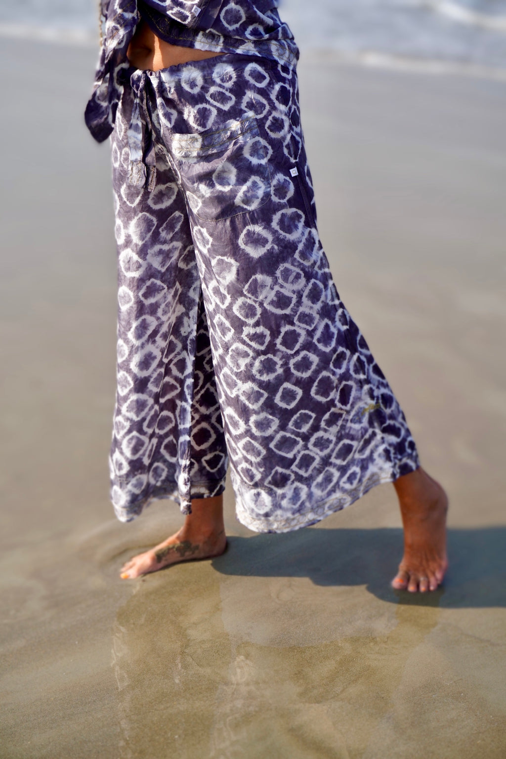 PAPI SUNNIE SILK BATIK PANT CHARCOAL