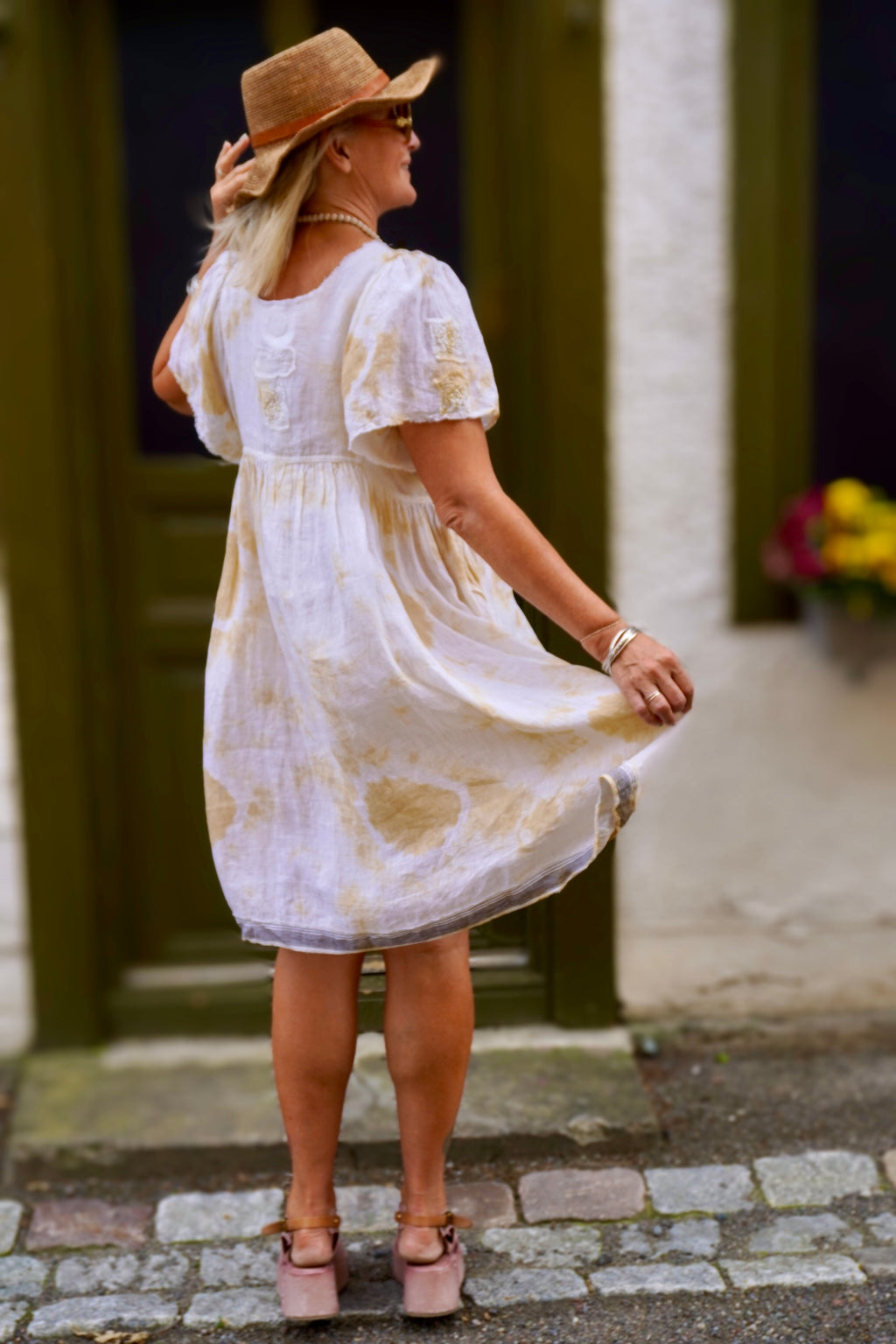 POPPY DORI LINEN DRESS POPPY CAFÉ MALIBU