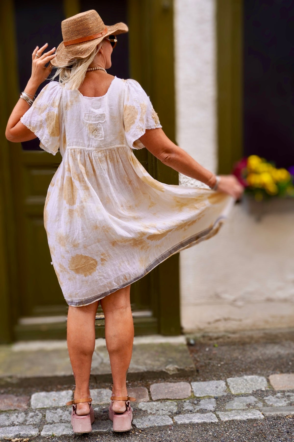 POPPY DORI LINEN DRESS POPPY CAFÉ MALIBU