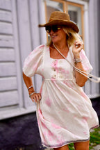 POPPY DORI LINEN DRESS POPPY PINK MALIBU