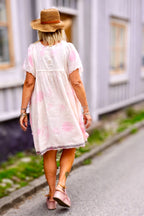 POPPY DORI LINEN DRESS POPPY PINK MALIBU
