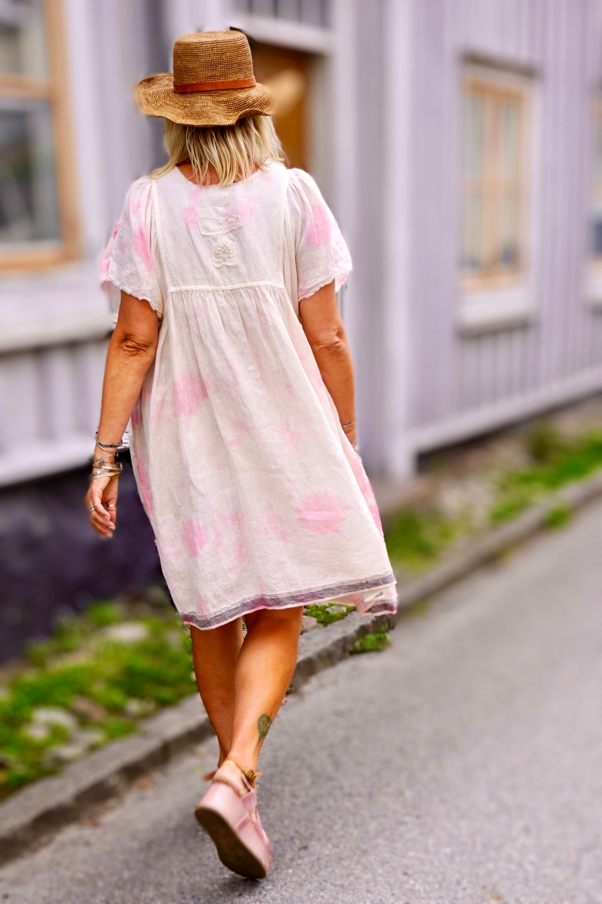POPPY DORI LINEN DRESS POPPY PINK MALIBU