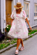 POPPY DORI LINEN DRESS POPPY PINK MALIBU