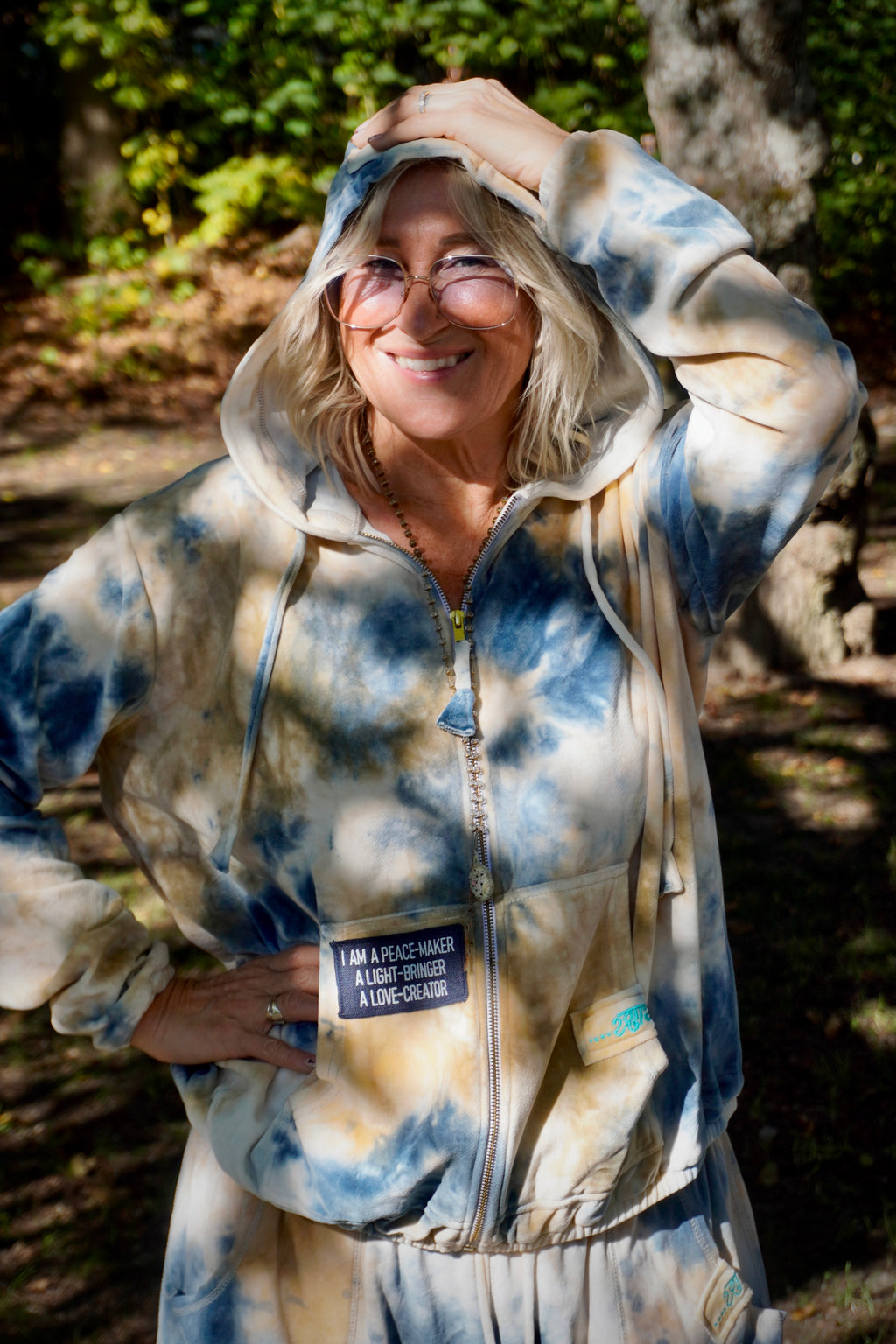 SAMMIE VELVET HOODIE SAMMIE BLUE