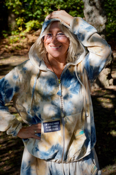 SAMMIE VELVET HOODIE SAMMIE BLUE
