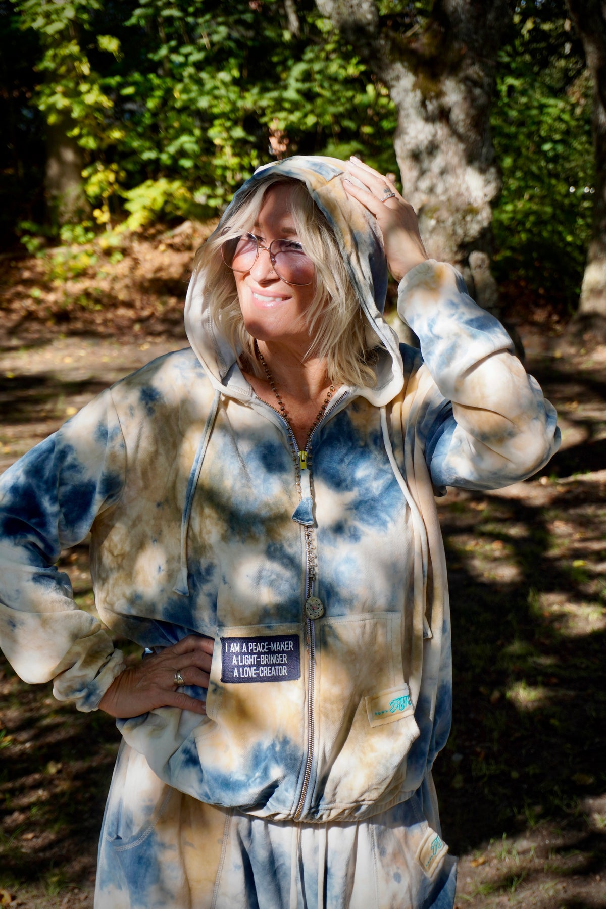 SAMMIE VELVET HOODIE SAMMIE BLUE