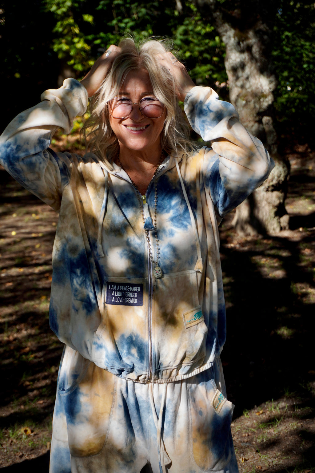 SAMMIE VELVET HOODIE SAMMIE BLUE