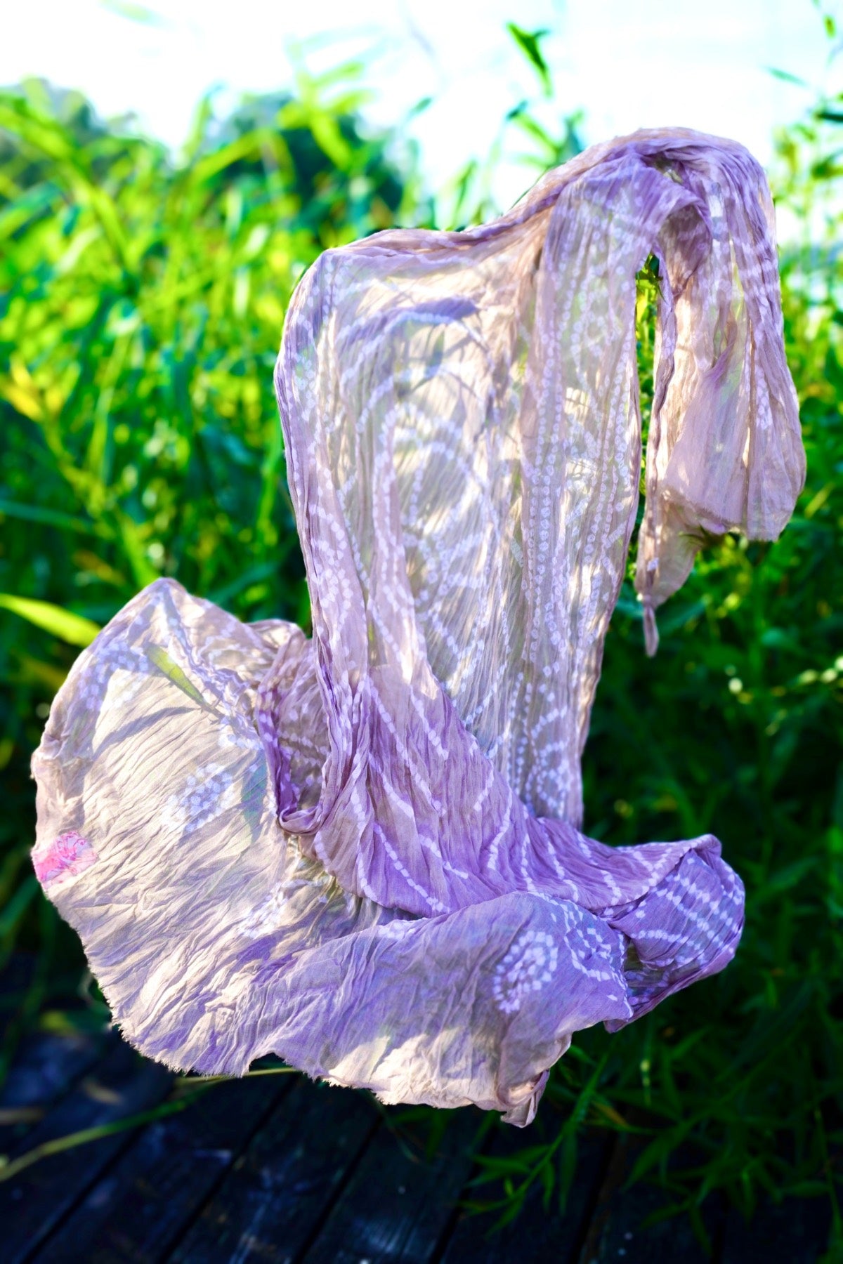 BANDHINI COTTON BATIK SCARF LOVELY LATTE