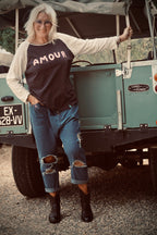 AMOUR TEE MALIBU CHARCOAL