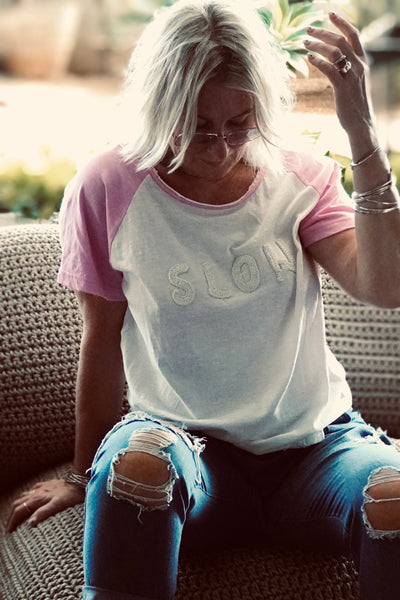 SLOW TEE MALIBU HAPPY PINK