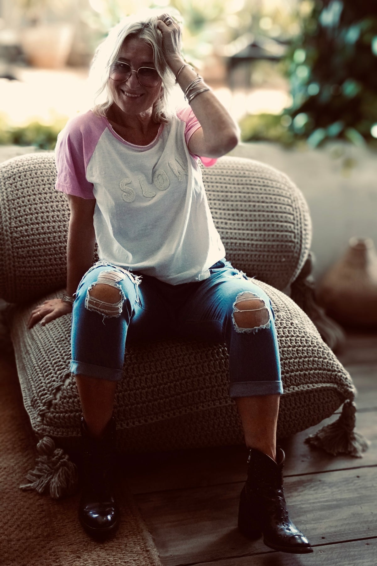 SLOW TEE MALIBU HAPPY PINK