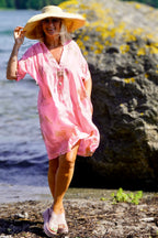 VANESSA SILK DRESS LOTUS PINK LATTE