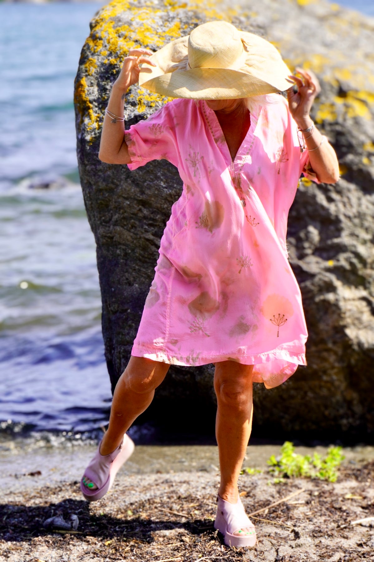 VANESSA SILK DRESS LOTUS PINK LATTE