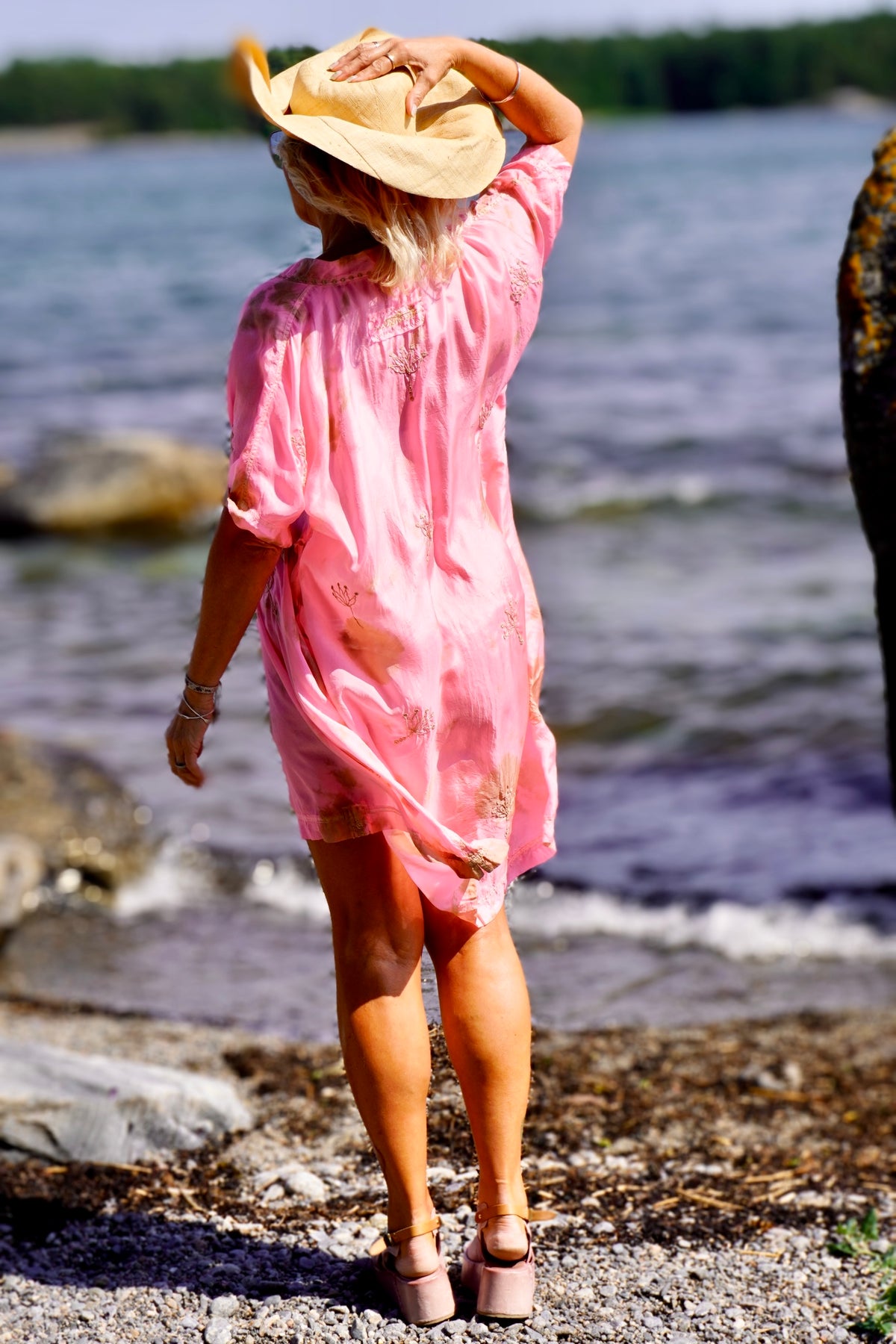 VANESSA SILK DRESS LOTUS PINK LATTE