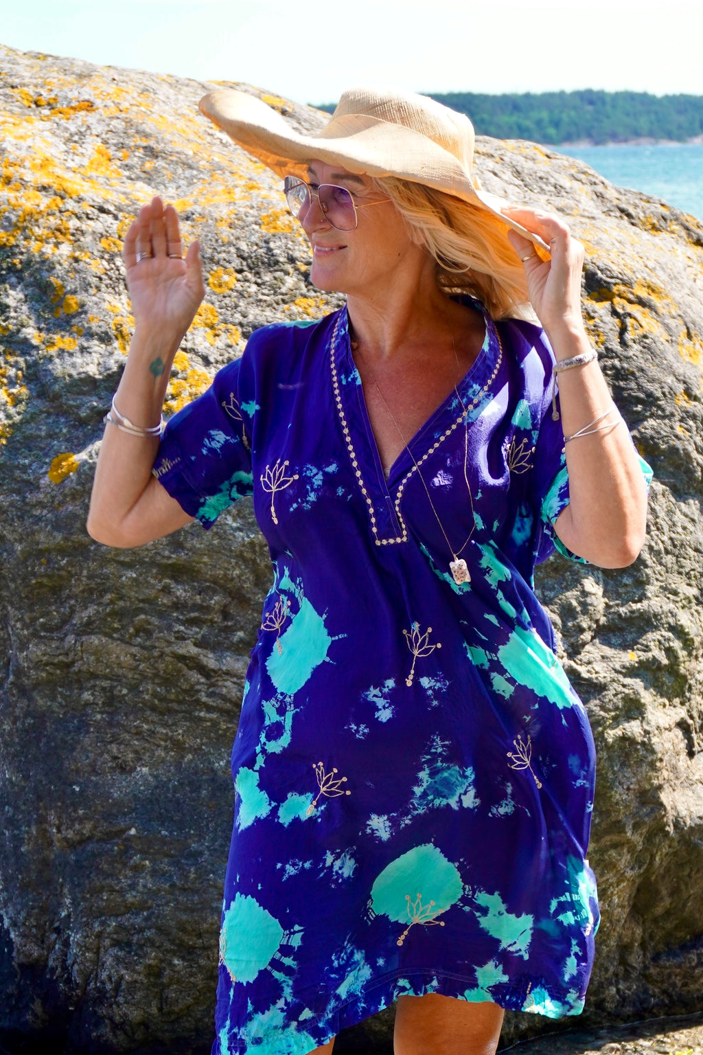 VANESSA SILK DRESS LOTUS MOROCCO MINT