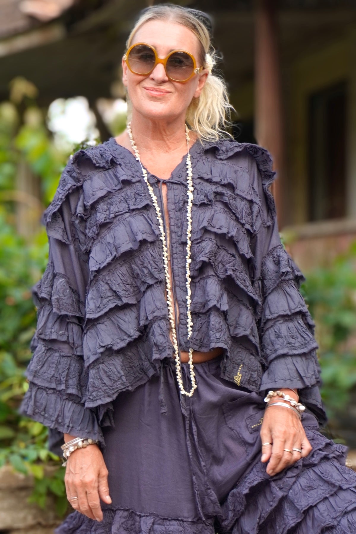 VOLARE COTTON BOLERO CHARCOAL
