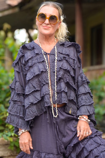 VOLARE COTTON BOLERO CHARCOAL