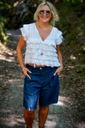VOLA VOLARE COTTON CROP TOP SWEET WHITE