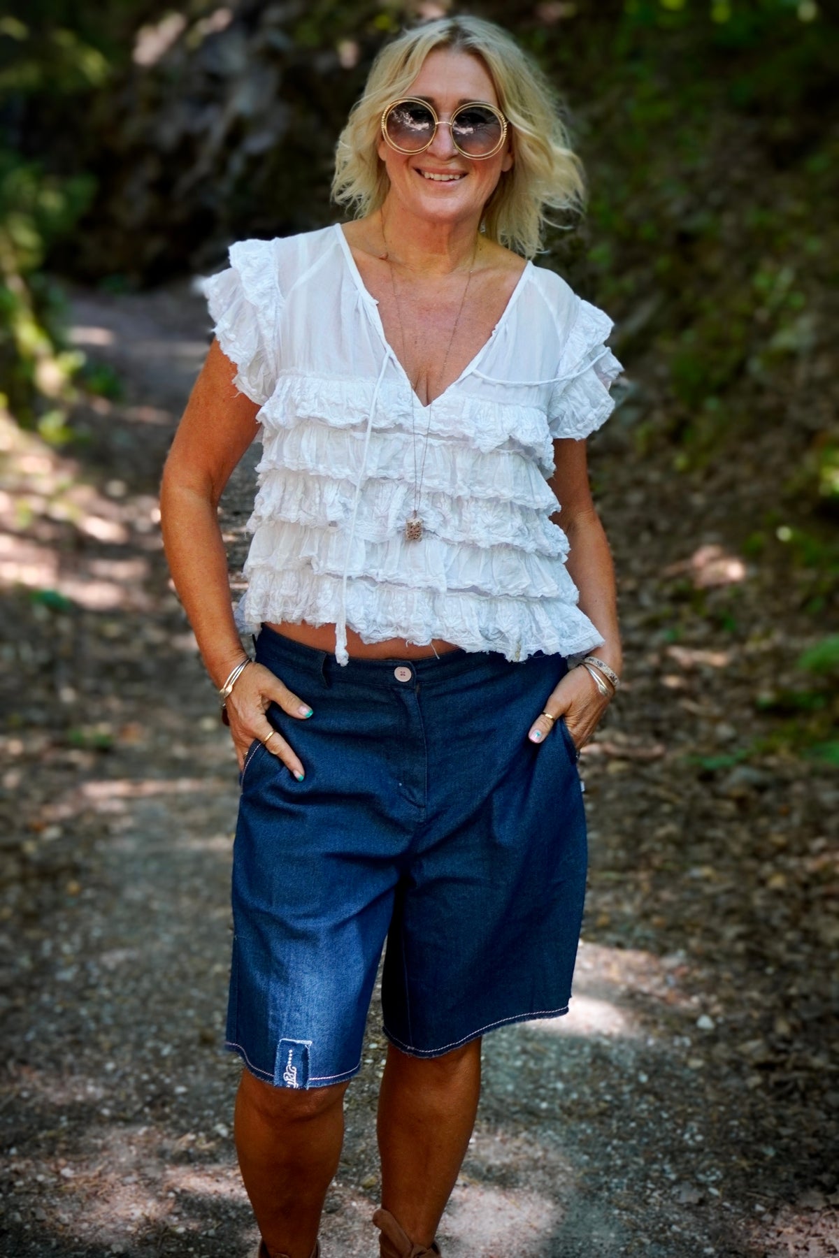 VOLA VOLARE COTTON CROP TOP SWEET WHITE