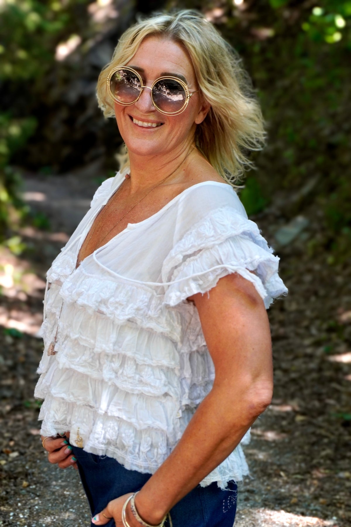 VOLA VOLARE COTTON CROP TOP SWEET WHITE