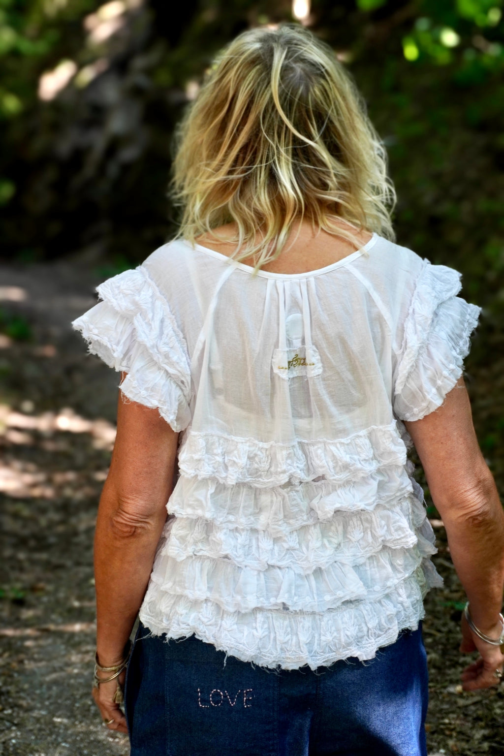 VOLA VOLARE COTTON CROP TOP SWEET WHITE