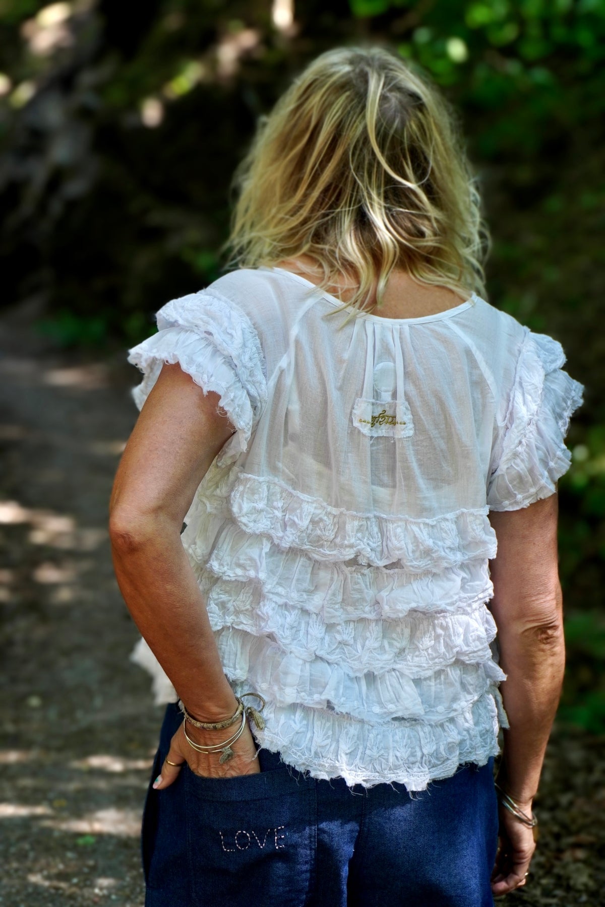 VOLA VOLARE COTTON CROP TOP SWEET WHITE