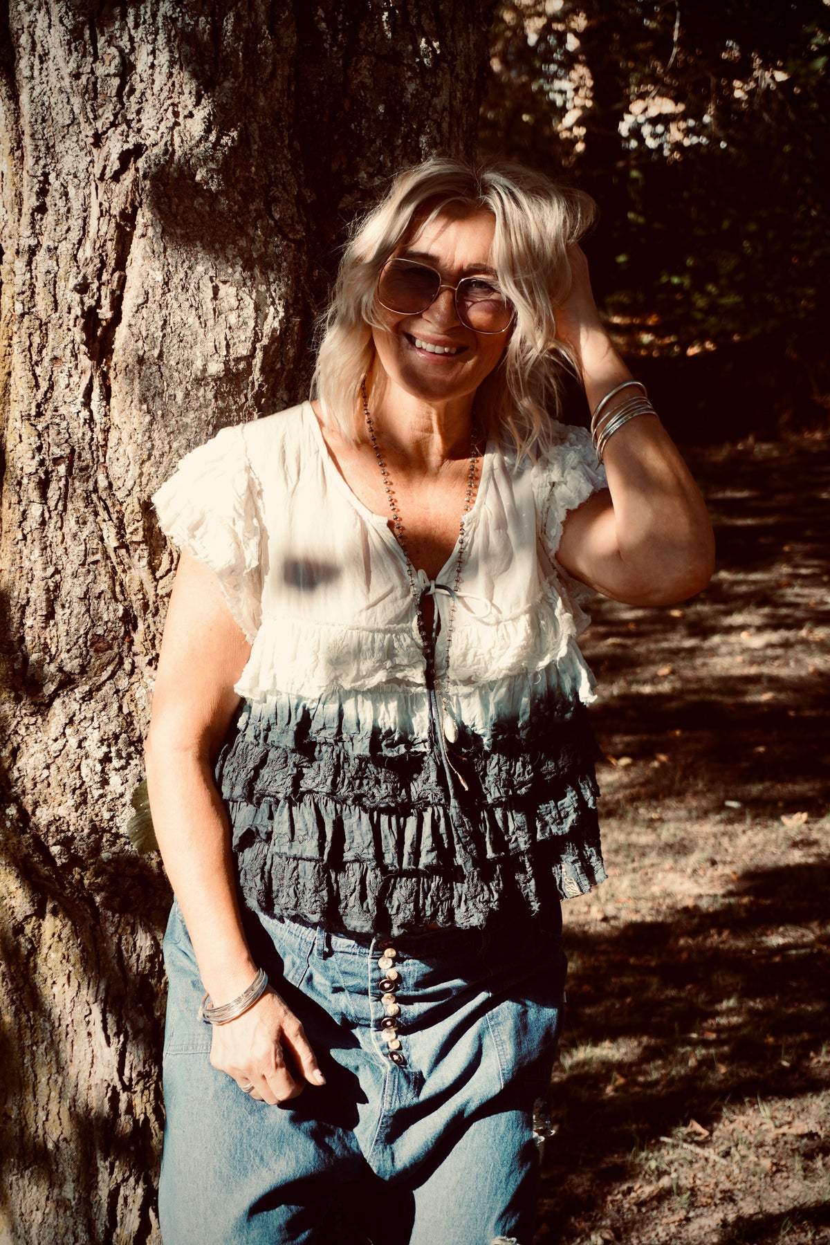 VOLA VOLARE COTTON BATIK CROP TOP CHARCOAL MALIBU