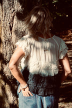 VOLA VOLARE COTTON BATIK CROP TOP CHARCOAL MALIBU