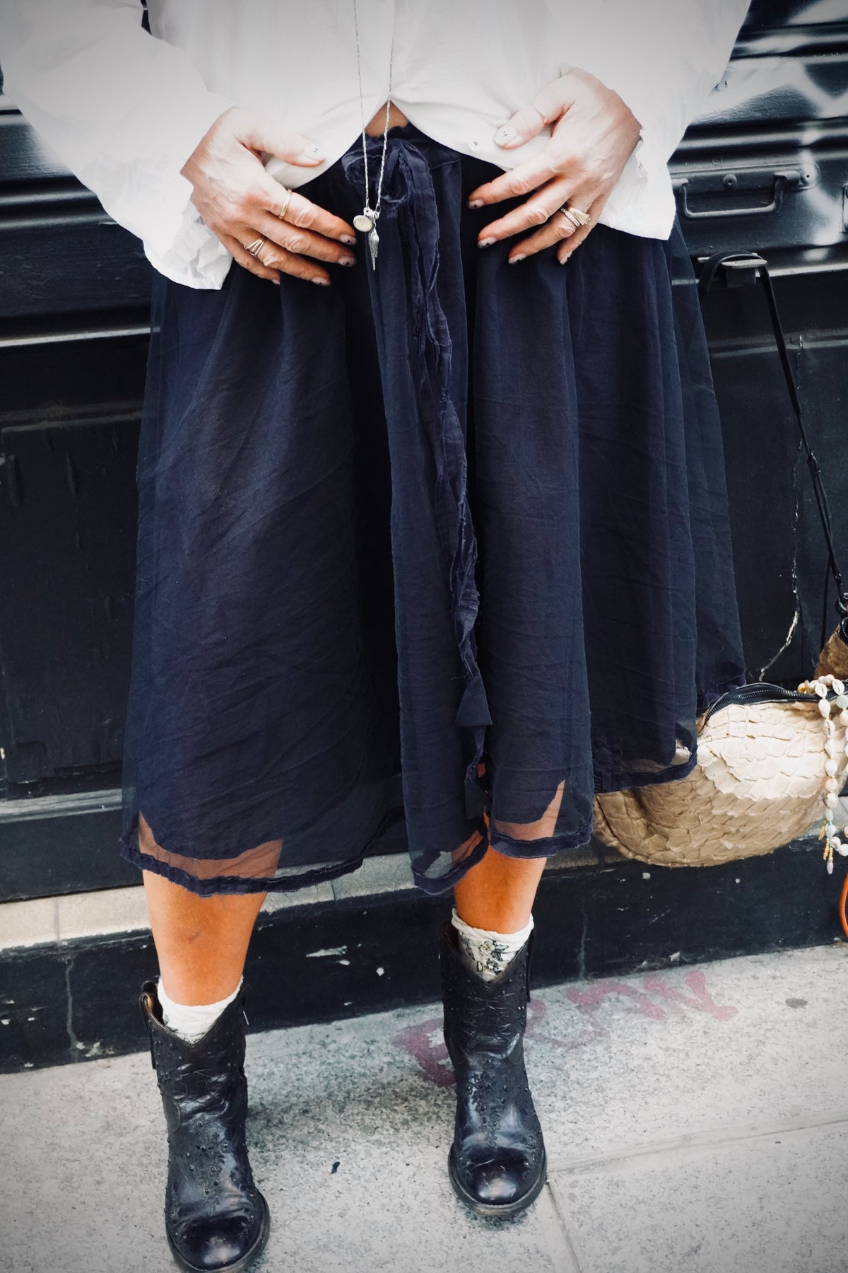 WILMA TULLE SKIRT CHARCOAL BLACK