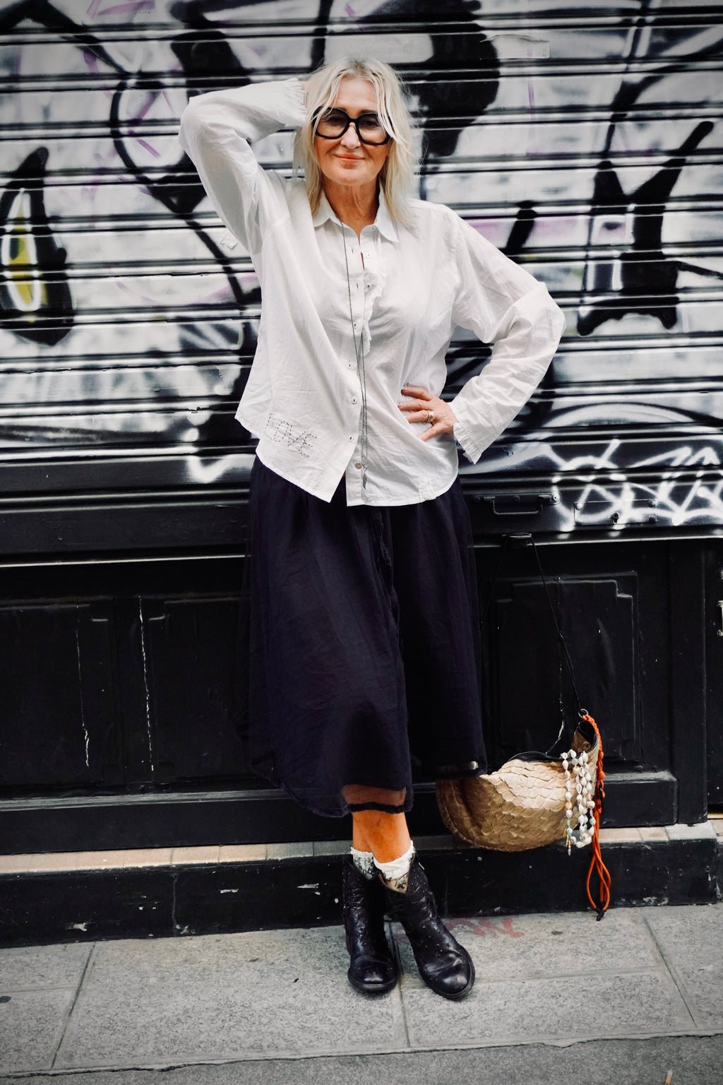 WILMA TULLE SKIRT CHARCOAL BLACK