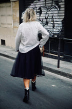 WILMA TULLE SKIRT CHARCOAL BLACK